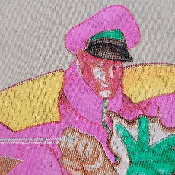 Street-Fighter Shirt S/M 18x25 Brown Game-Series - Picture 11 of 13